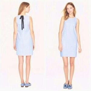 J.Crew Sleeveless Eyelet Shift Dress Blue / White Size 00